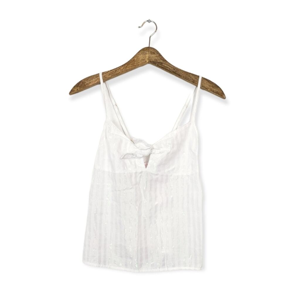 Victorias Secret Cami Top M Iridescent Knot Front Satin Y2K Going Out